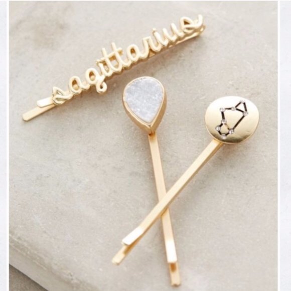 Anthropologie Accessories - ANTHROPOLOGIE ZODIAC SIGNS BOBBY PINS SAGITTARIUS